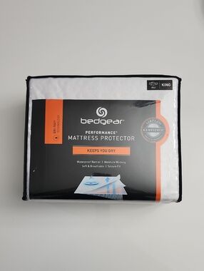Bedgear Dri-Tec Performance Mattress Protector Split King White NWT